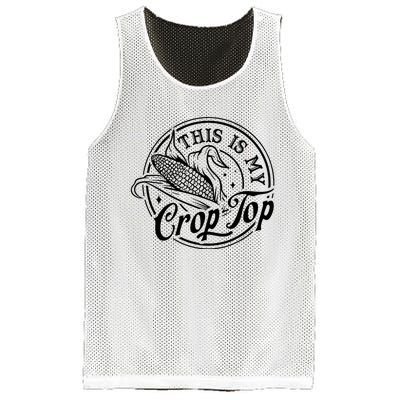 This Is My Crop Top Corn Lover Funny Farmer Farming Mesh Reversible Basketball Jersey Tank