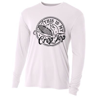 This Is My Crop Top Corn Lover Funny Farmer Farming Cooling Performance Long Sleeve Crew