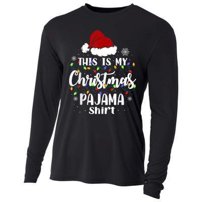 This Is My Christmas Pajama Funny Xmas Pjs Cooling Performance Long Sleeve Crew