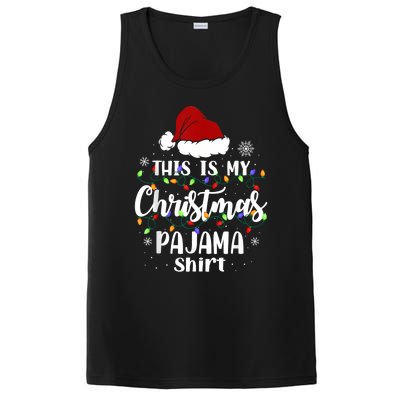 This Is My Christmas Pajama Funny Xmas Pjs PosiCharge Competitor Tank