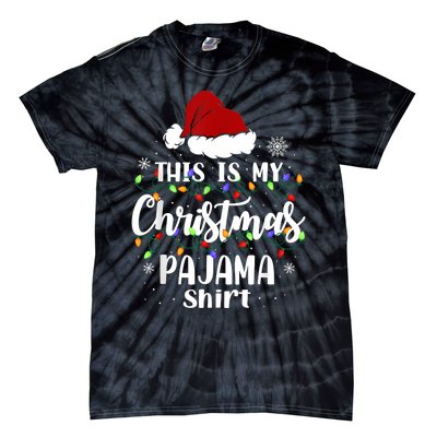 This Is My Christmas Pajama Funny Xmas Pjs Tie-Dye T-Shirt