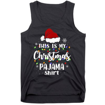 This Is My Christmas Pajama Funny Xmas Pjs Tank Top