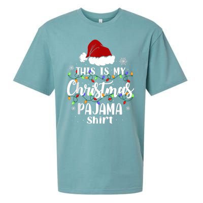 This Is My Christmas Pajama Funny Xmas Pjs Sueded Cloud Jersey T-Shirt