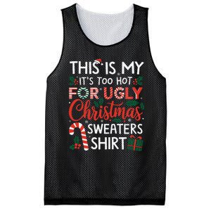 This Is My Its Too Hot For Ugly Christmas Gift Mesh Reversible Basketball Jersey Tank