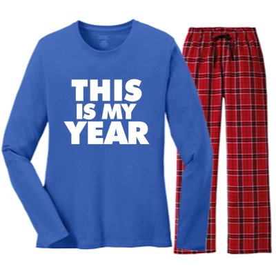 This Is My Year Gift Women's Long Sleeve Flannel Pajama Set 