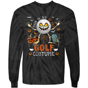 This Is My Scary Golf Costume Halloween Tie-Dye Long Sleeve Shirt