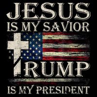 Trump Is My President Jesus Is My Savior 16 in Basic Backpack