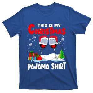 This Is My Christmas Pajama Gift Xmas Santa Wine Er Gift T-Shirt