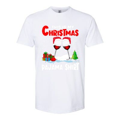 This Is My Christmas Pajama Gift Xmas Santa Wine Er Gift Softstyle CVC T-Shirt