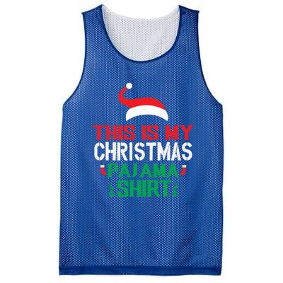 This Is My Christmas Pajama Outfit For Pajama Fans Funny Gift Mesh Reversible Basketball Jersey Tank