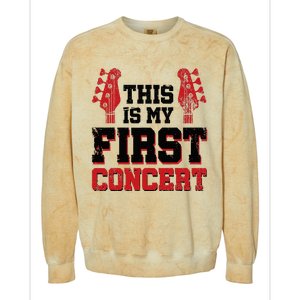 This Is My First Concert Colorblast Crewneck Sweatshirt