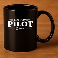This Is My Pilot Funny Aviation Flying Cute Gift 11oz C Handle Ceramic Mug