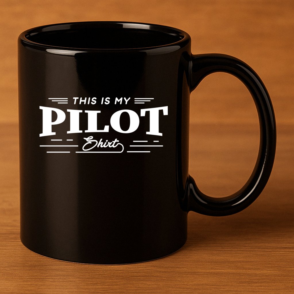This Is My Pilot Funny Aviation Flying Cute Gift 11oz C Handle Ceramic Mug