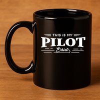 This Is My Pilot Funny Aviation Flying Cute Gift 11oz C Handle Ceramic Mug