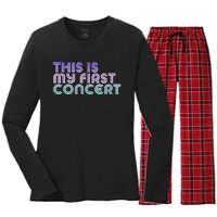 This Is My First Concert Women's Long Sleeve Flannel Pajama Set 