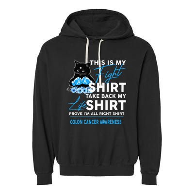 This Is My Fight Colon Cancer Awareness Garment-Dyed Fleece Hoodie