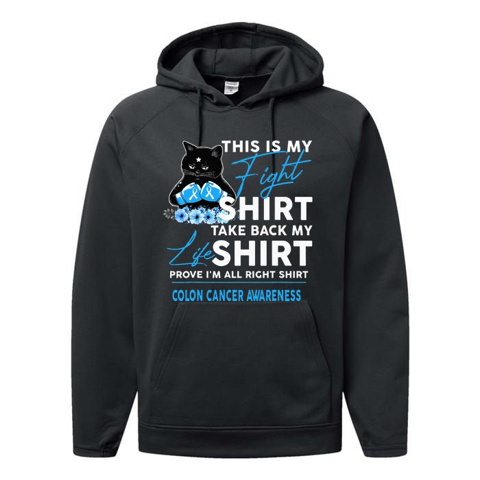 This Is My Fight Colon Cancer Awareness Performance Fleece Hoodie