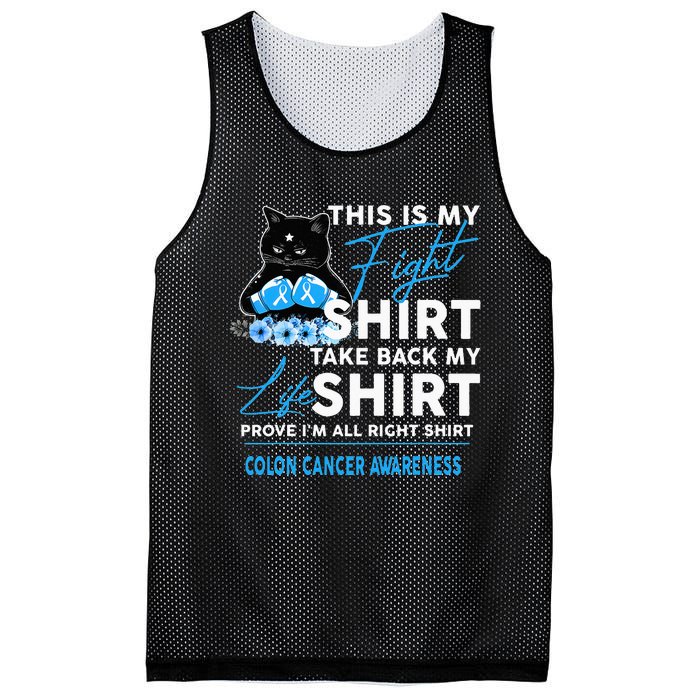 This Is My Fight Colon Cancer Awareness Mesh Reversible Basketball Jersey Tank