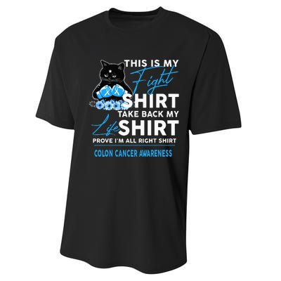 This Is My Fight Colon Cancer Awareness Performance Sprint T-Shirt