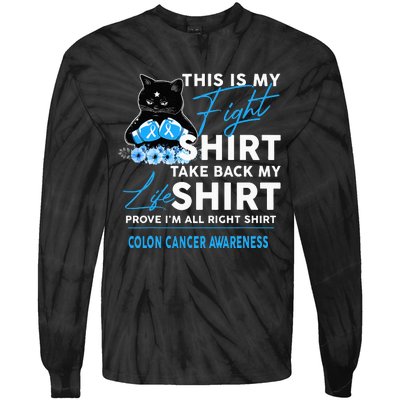 This Is My Fight Colon Cancer Awareness Tie-Dye Long Sleeve Shirt