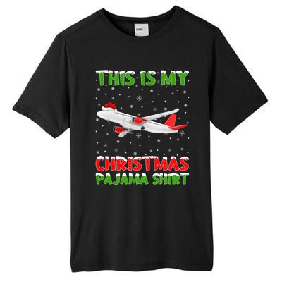 This Is My Christmas Pajama Cute Gift Airplane Christmas Gift Tall Fusion ChromaSoft Performance T-Shirt