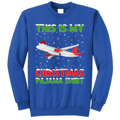 This Is My Christmas Pajama Cute Gift Airplane Christmas Gift Sweatshirt