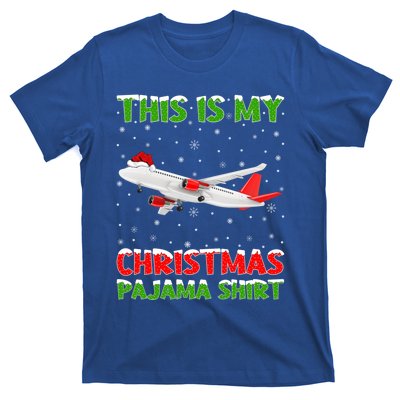 This Is My Christmas Pajama Cute Gift Airplane Christmas Gift T-Shirt