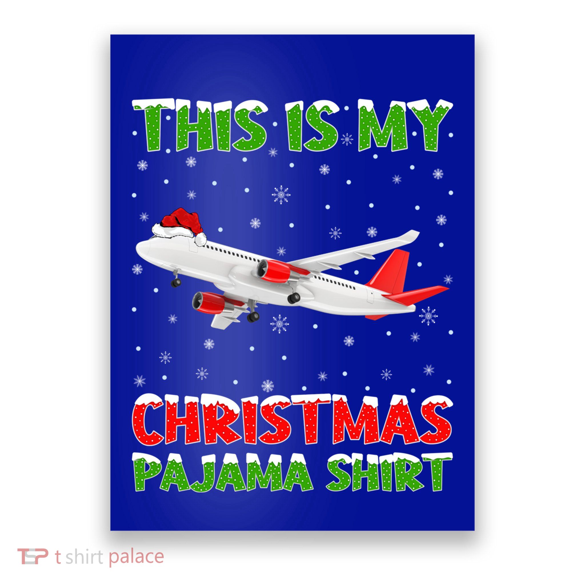 This Is My Christmas Pajama Cute Gift Airplane Christmas Gift Poster