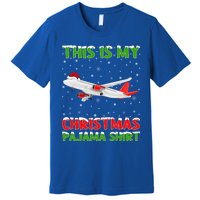 This Is My Christmas Pajama Cute Gift Airplane Christmas Gift Premium T-Shirt