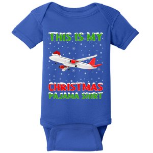 This Is My Christmas Pajama Cute Gift Airplane Christmas Gift Baby Bodysuit