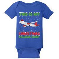 This Is My Christmas Pajama Cute Gift Airplane Christmas Gift Baby Bodysuit