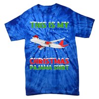 This Is My Christmas Pajama Cute Gift Airplane Christmas Gift Tie-Dye T-Shirt