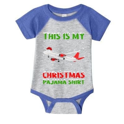 This Is My Christmas Pajama Cute Gift Airplane Christmas Gift Infant Baby Jersey Bodysuit