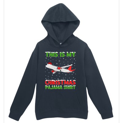 This Is My Christmas Pajama Cute Gift Airplane Christmas Gift Urban Pullover Hoodie