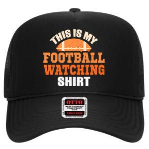 This Is My Watching Football High Crown Mesh Back Trucker Hat