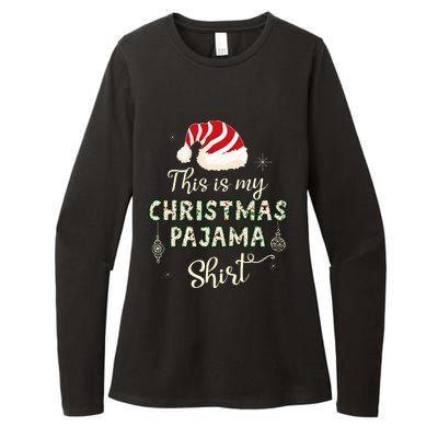 This Is My Christmas Pajama Applique Style Christmas Womens CVC Long Sleeve Shirt