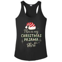 This Is My Christmas Pajama Applique Style Christmas Ladies PosiCharge Competitor Racerback Tank