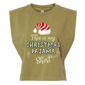 This Is My Christmas Pajama Applique Style Christmas Garment-Dyed Women's Muscle Tee