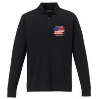 This Is My Pride Flag USA American 4th Of July Patriotic Performance Long Sleeve Polo