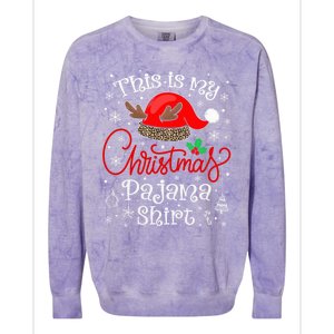 This Is My Christmas Pajama Xmas Matching Family Christmas Colorblast Crewneck Sweatshirt