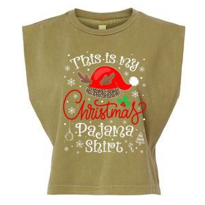 This Is My Christmas Pajama Xmas Matching Family Christmas Garment-Dyed Women's Muscle Tee