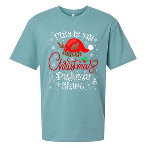 This Is My Christmas Pajama Xmas Matching Family Christmas Sueded Cloud Jersey T-Shirt