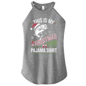 This Is My Christmas Pajama Fishing Style Fisher Funny Meaningful Gift Women's Perfect Tri Rocker Tank