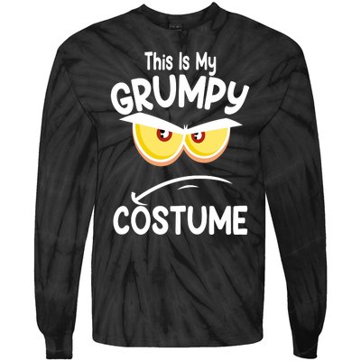 This Is My Grumpy Costume Funny Halloween Tie-Dye Long Sleeve Shirt