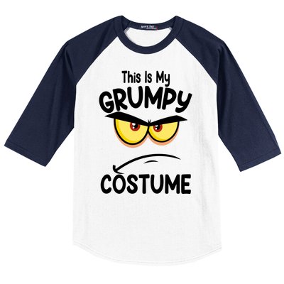 This Is My Grumpy Costume Funny Halloween Baseball Sleeve Shirt