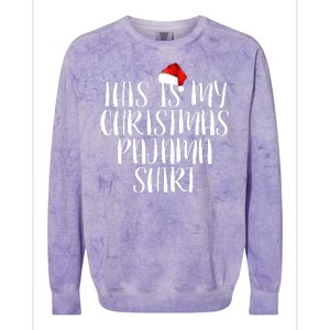 This Is My Christmas Pajama Shirt Colorblast Crewneck Sweatshirt