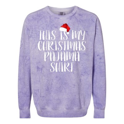 This Is My Christmas Pajama Shirt Colorblast Crewneck Sweatshirt