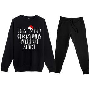 This Is My Christmas Pajama Shirt Premium Crewneck Sweatsuit Set