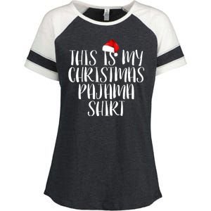 This Is My Christmas Pajama Shirt Enza Ladies Jersey Colorblock Tee