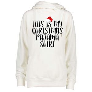 This Is My Christmas Pajama Shirt Womens Funnel Neck Pullover Hood